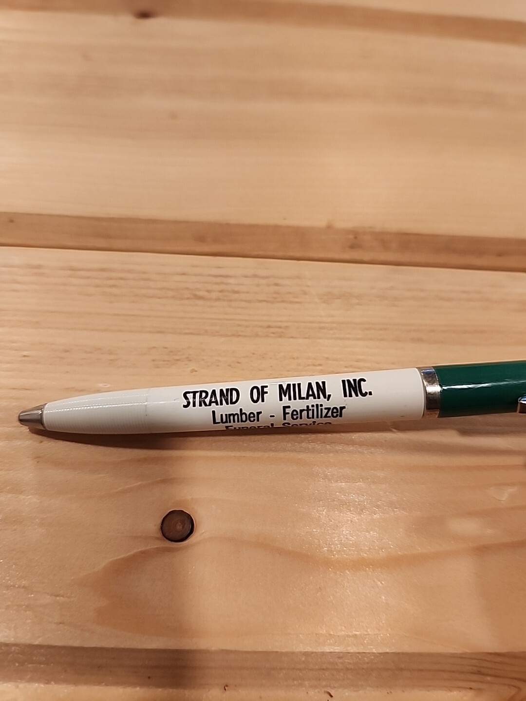 Vtg Strand Of Milan Inc. Pen Lumber Fertilizer Funeral Service Minnesota