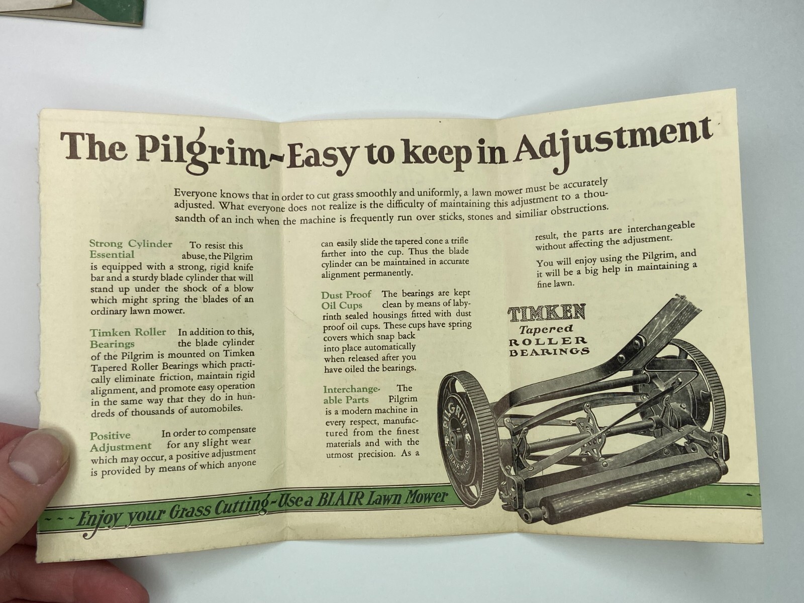 Blair Lawn Mowers – Archive LOT – Advertising Catalog, Brochures, Photo – 1928
