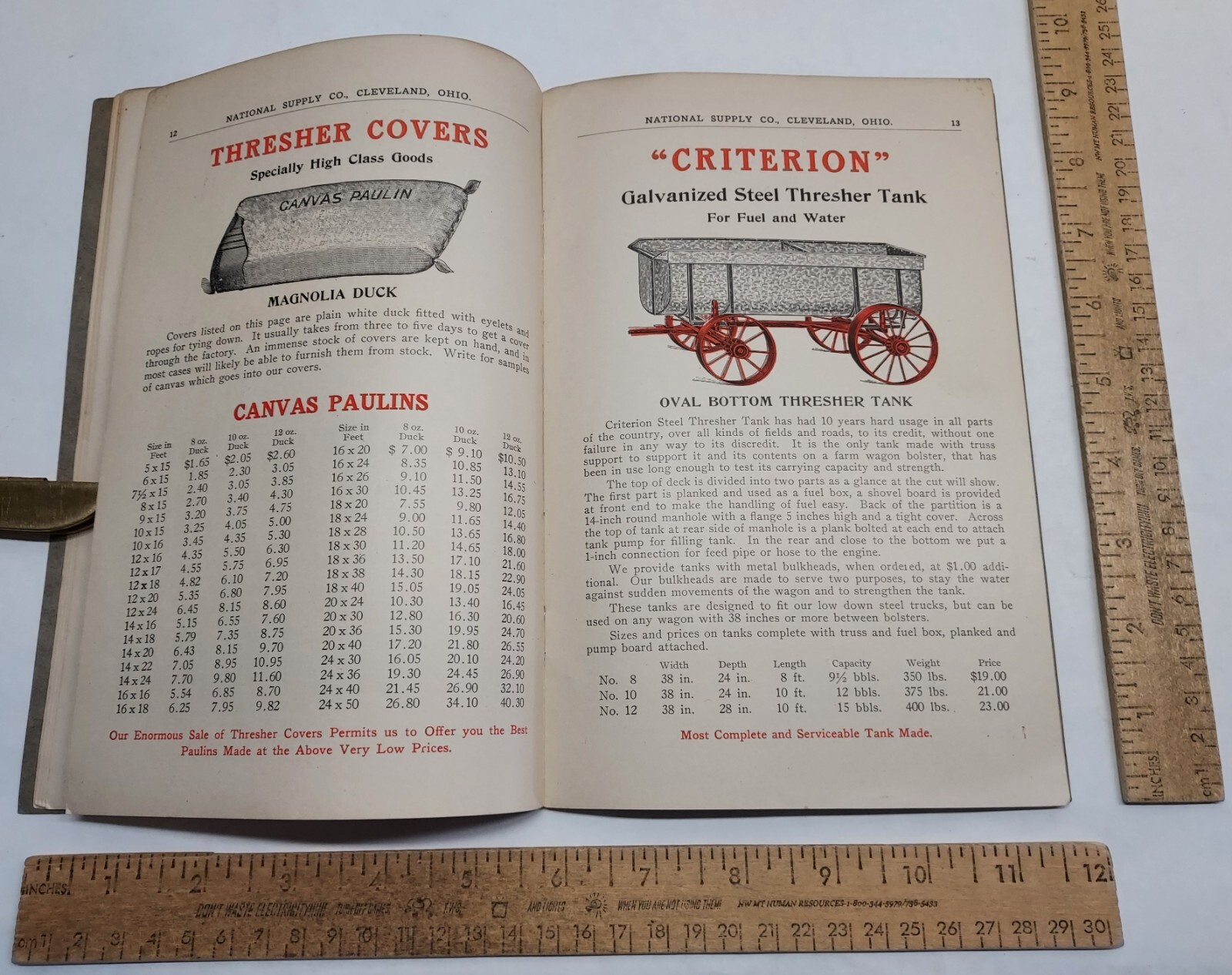 NATIONAL SUPPLY CO – Thresher and Mill Supplies – CATALOGUE No 72 -listing #7369