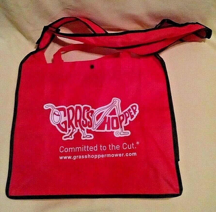 GRASS HOPPER LAWNMOWER TOTE SHOPPING BAG NEW ADJ STRAP GRASS CUTTER LAWN MOWER*