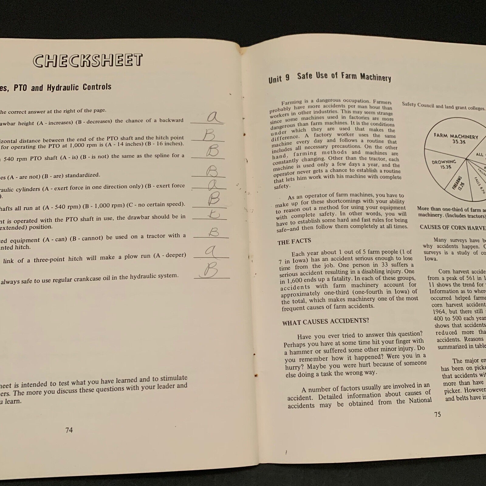 1969 Operating Farm Tractors and Machinery Safely Efficiently Booklet ISU Vtg
