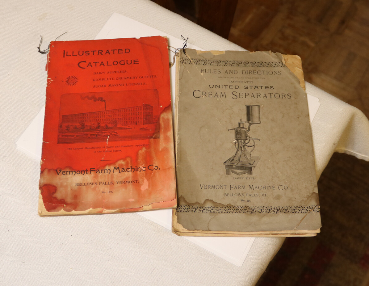 Vermont Farm Machinery Cream & Sugar Separator Catalogues Bellows Falls AS IS