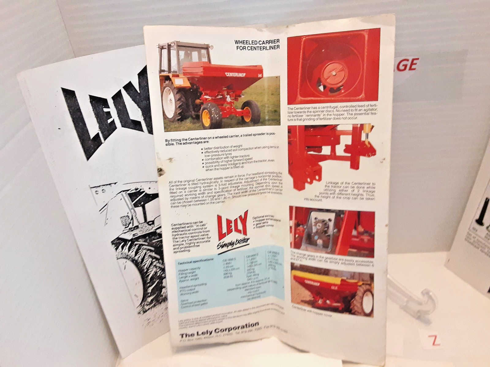 Vintage Lely Centerliner Fertilizer Spreaders PT404, PT600 Sales Flyers