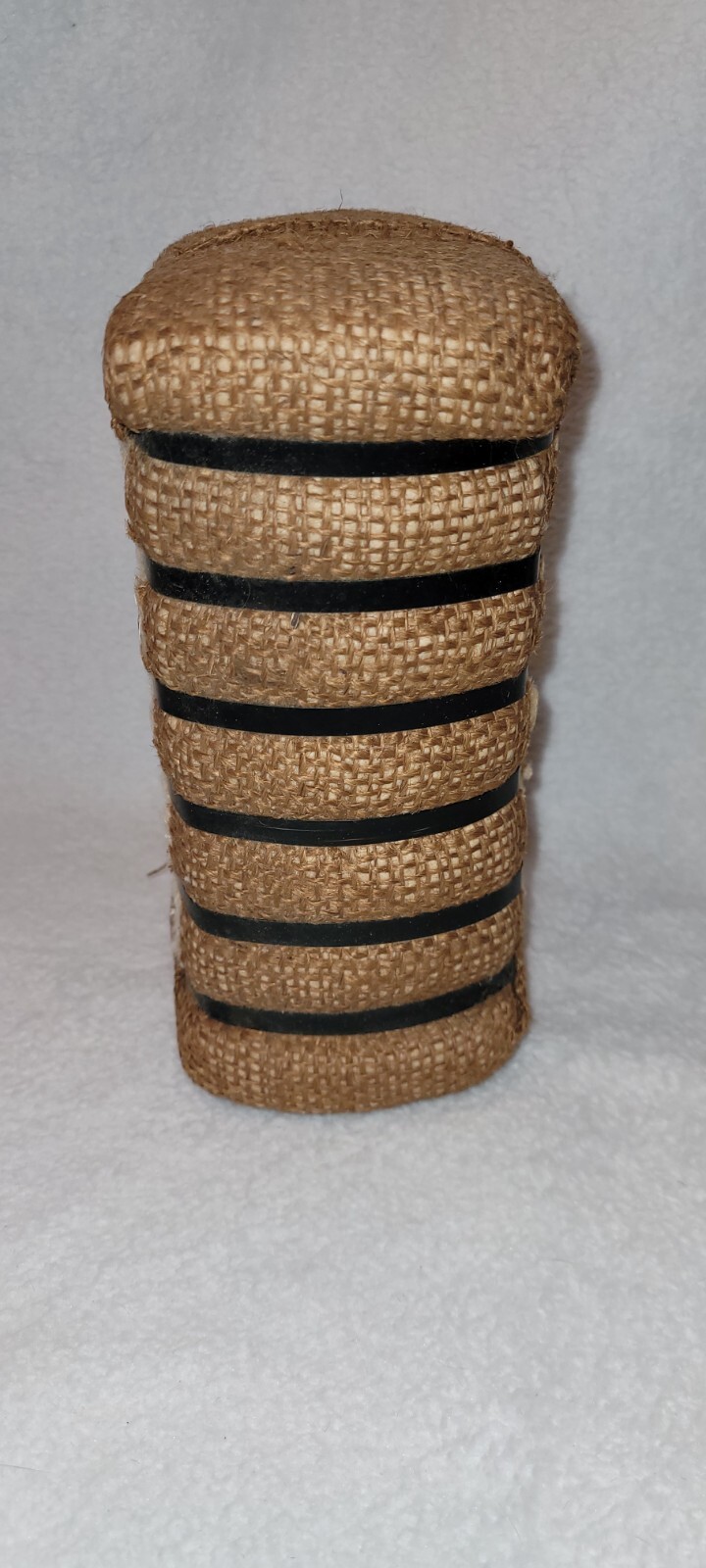 Vintage Souvenir Cotton Bale Wrapped W/ Burlap Farmhouse Decor 7.5&Prime;T