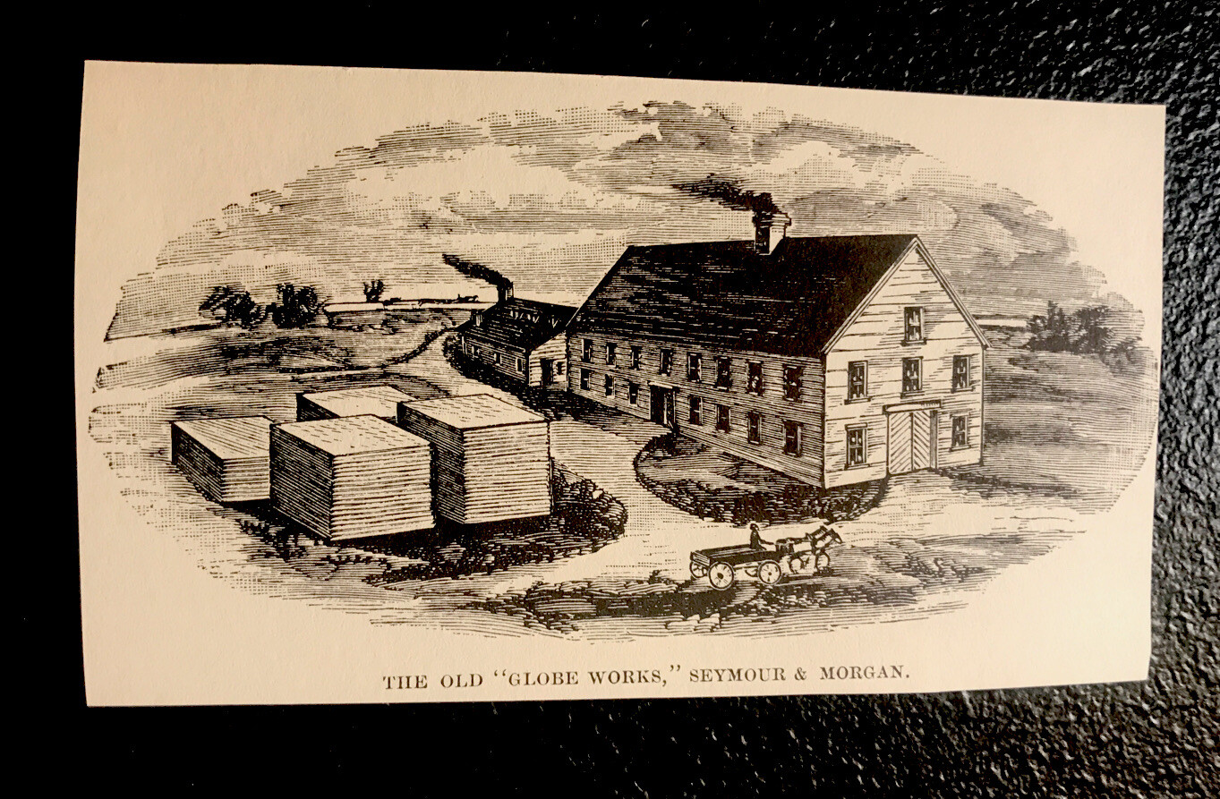 1889 The Old Globe Works – Seymour & Morgan Engraving Advertising