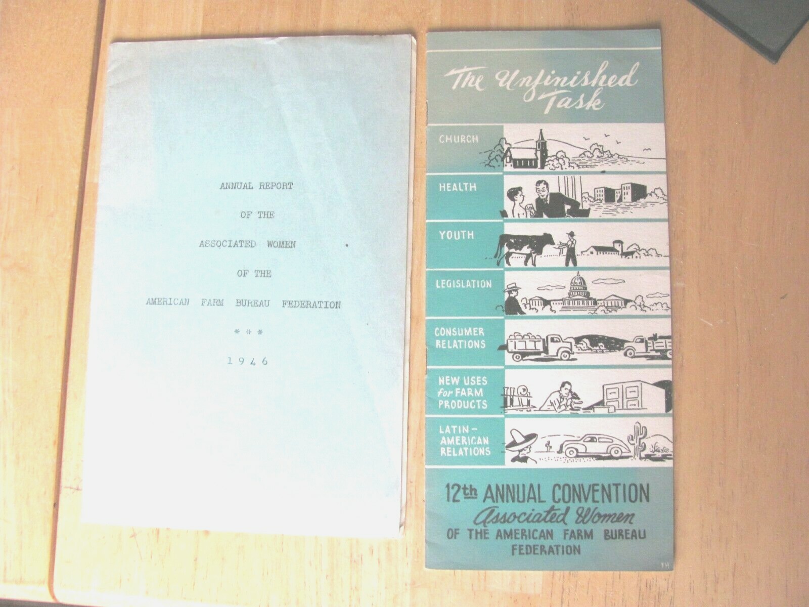 1946 WOMEN OF AMERICAN FARM BUREAU CONVENTION PROGRAM SAN FRANCISCO & REPORT
