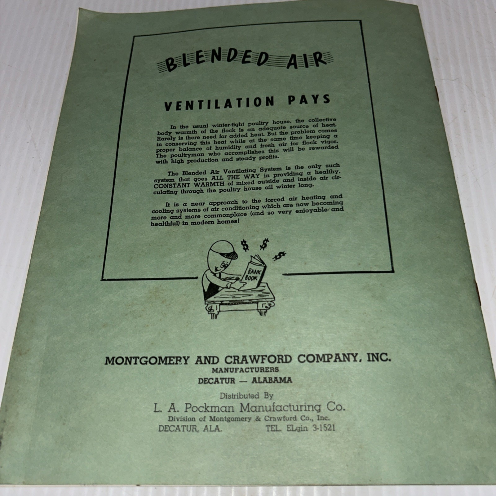 1950s Farmer Brown’s Lucky Day Comic Poultry Ventilation LA Pockman Promo/250h