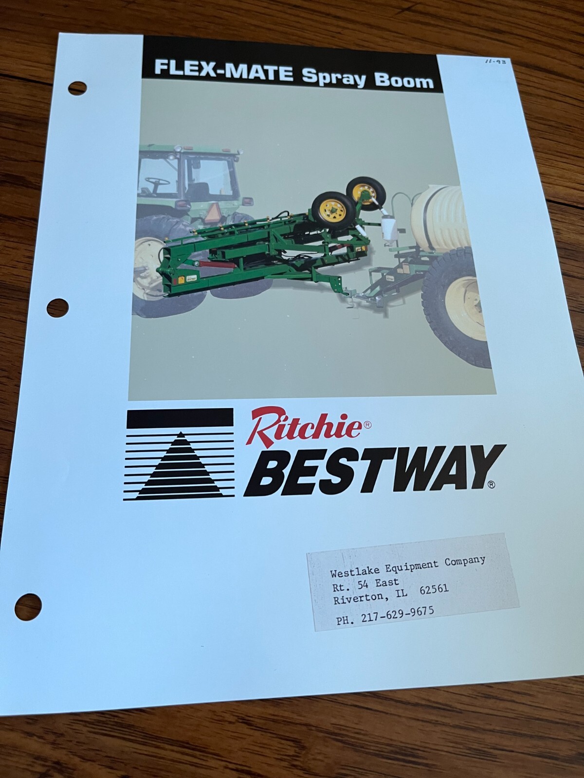 Best Way Sprayers Flex Mate Spray Boom For 1999 Brochure AMIL22