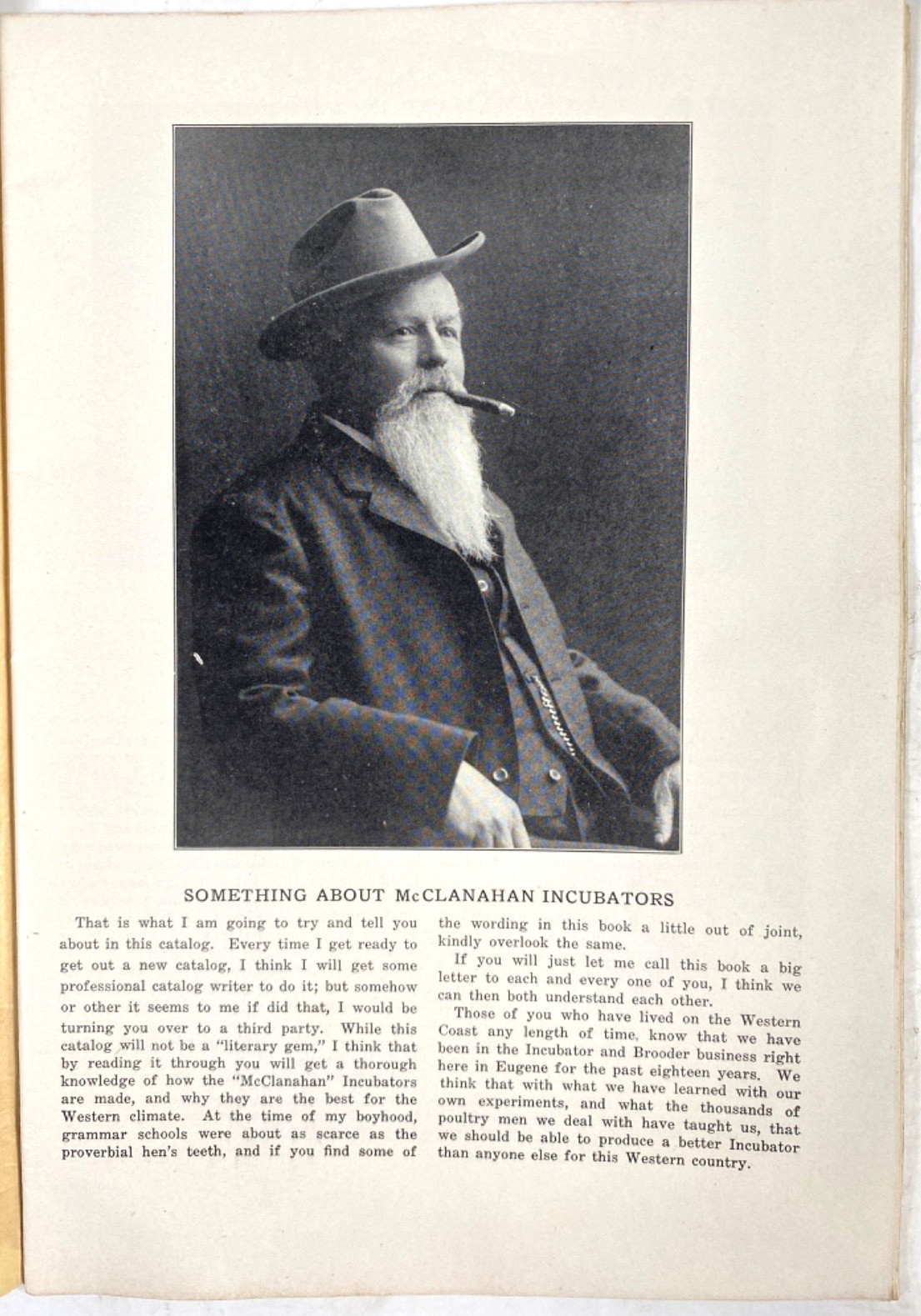 1912 McCLANAHAN INCUBATOR CO. antique poultry supplies catalogue EUGENE, OREGON
