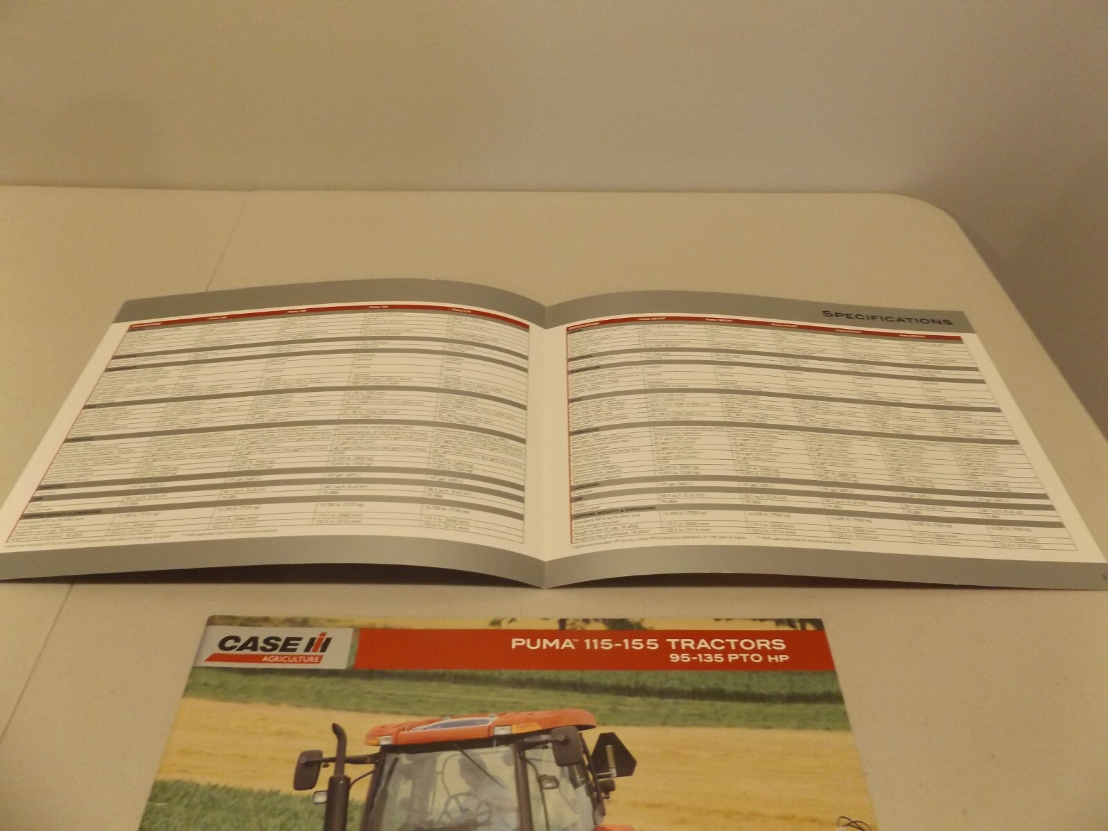 2-pc. CASE-IH FARMALL PUMA TRACTORS, LIT # CIH7230804 2008, CIH7310801 2008