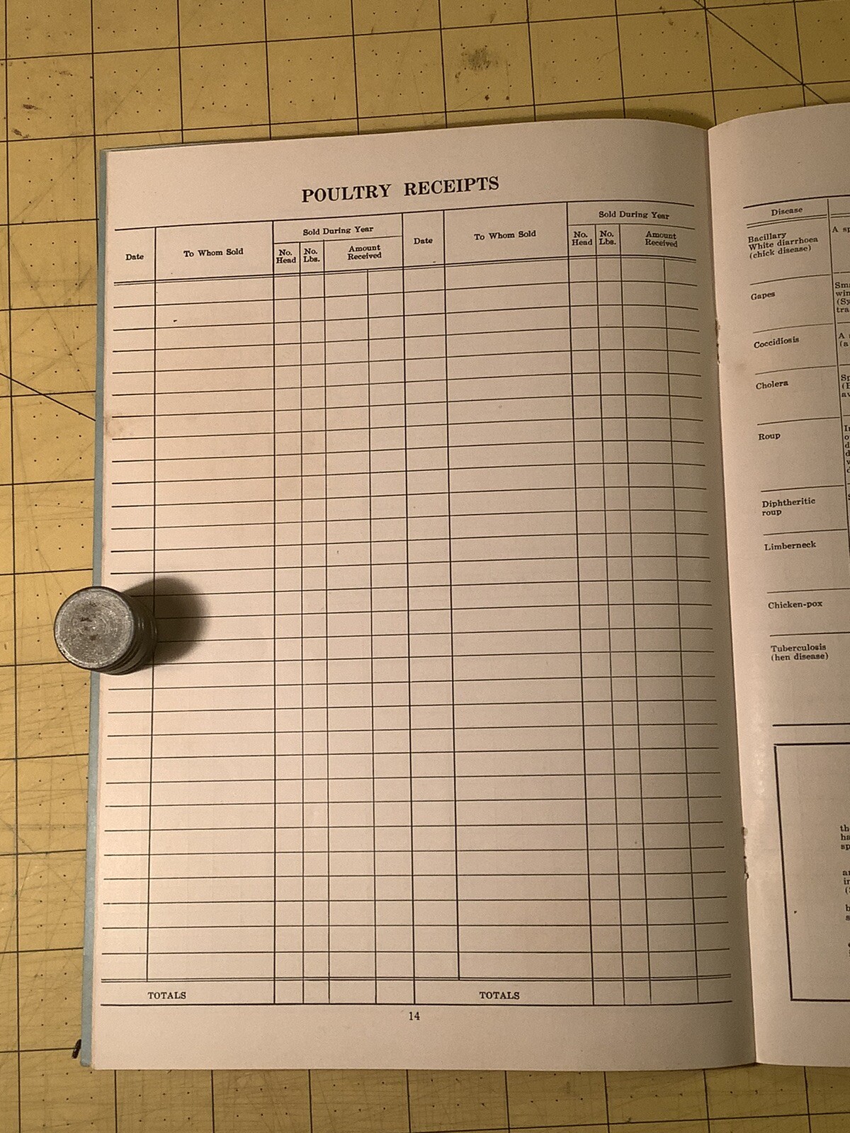 Vintage Farm Account Book L.S. Dunbars Implement Store Napoleon Ohio INV-P1127