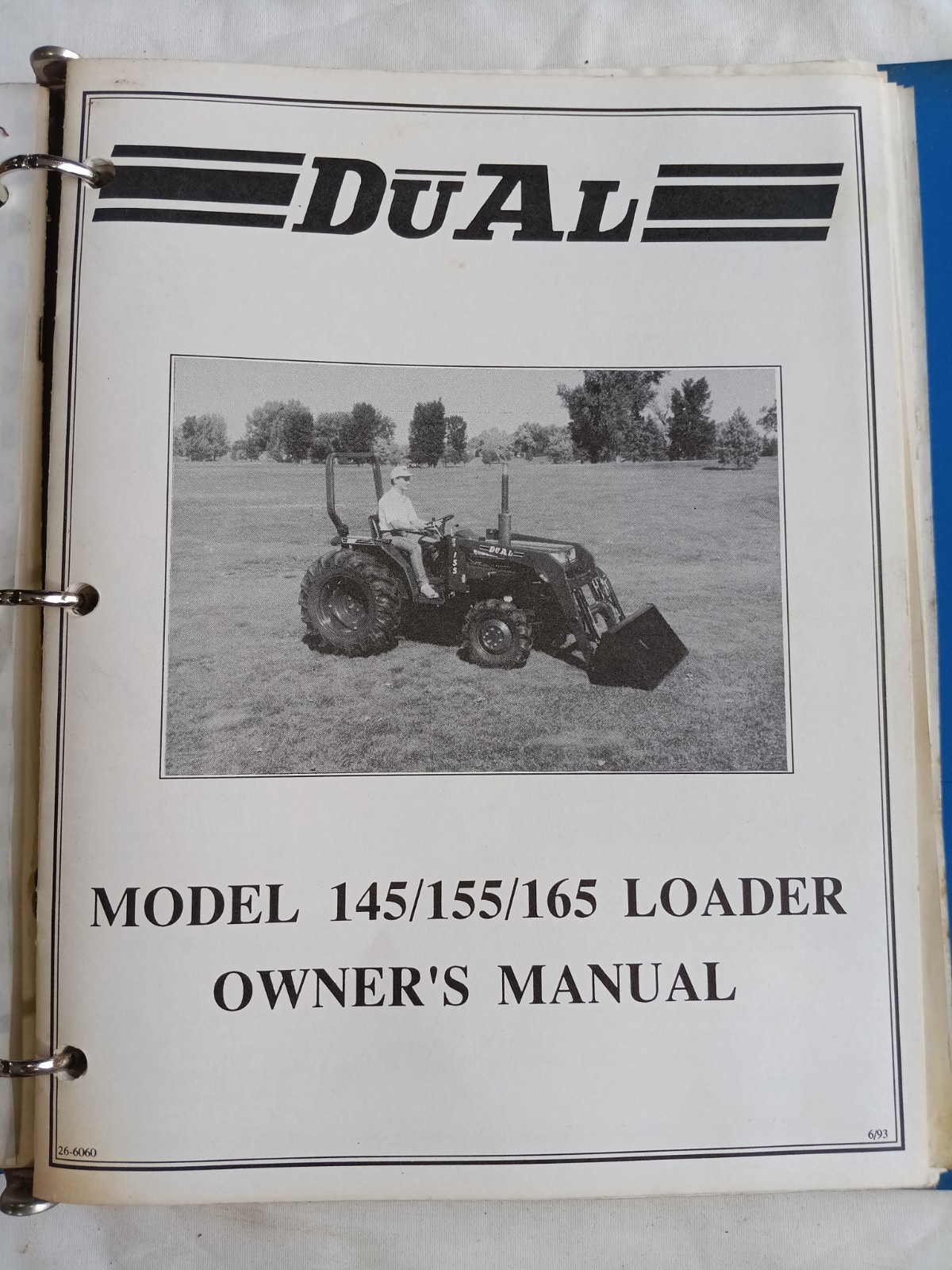 2 DUAL Loader For Tractors Owners Manual 115, 145, 155, 165