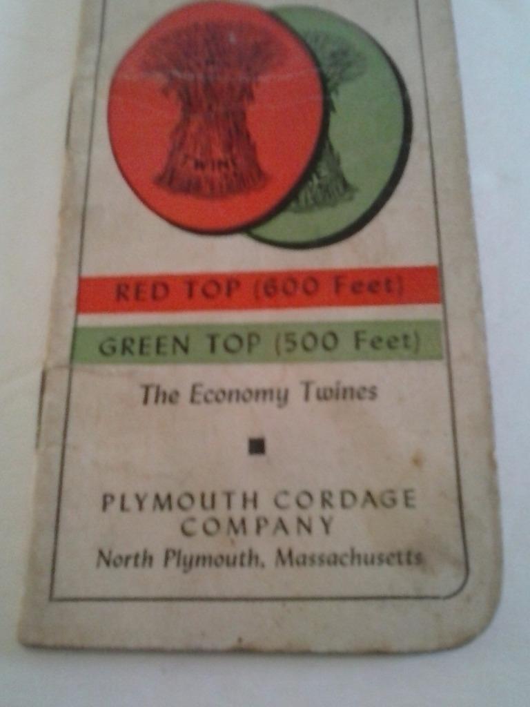 Plymouth Cordage Twine Memorandum Book 1940 41 Calendar Plymouth MASS Vintage
