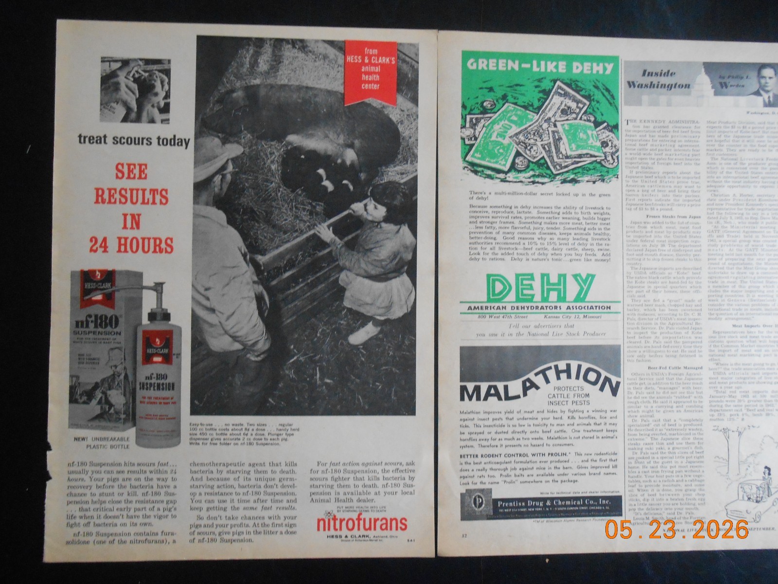 1963 Ford Motor CO Corn Picker Tractor Contest Winner Hess & Clark Ashland OH AD