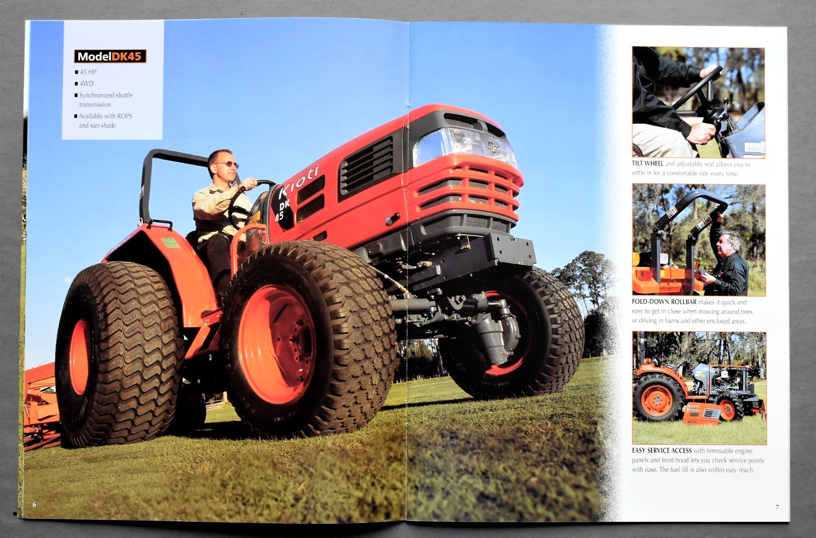 ORIGINAL 2008 KIOTI DK SERIES TRACTOR SALES BROCHURE ~ 22 PAGES ~ 8.5&Prime; x 11&Prime;