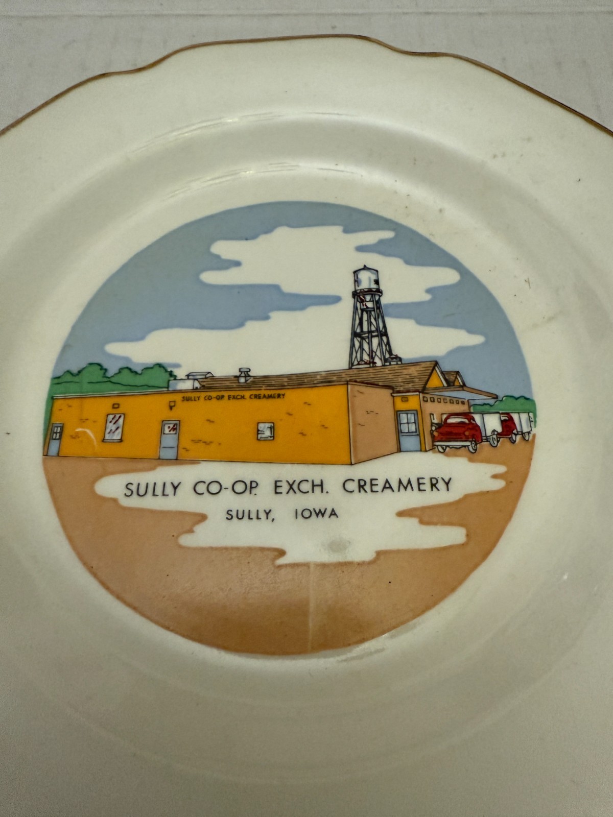 Vintage Sully CO-OP Exchange Creamery Sully Iowa Plate