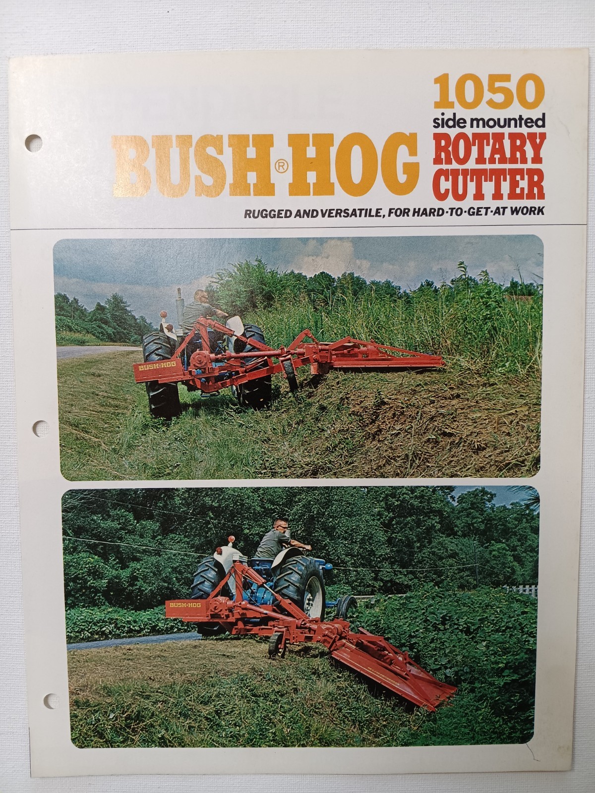 Bush Hog 1050 Rotary Cutter Farm Advertising Dealer Sales Brochure