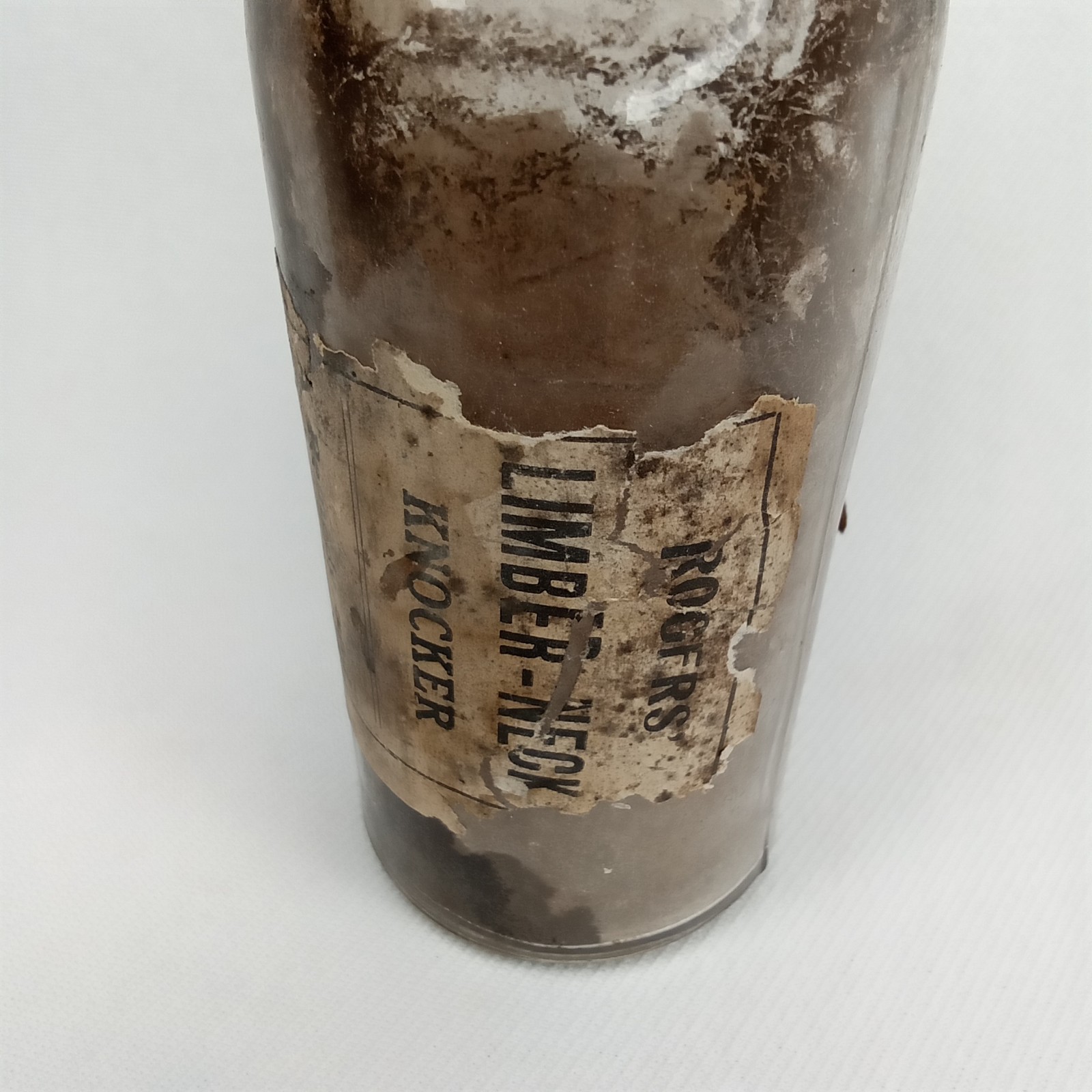 Antique 1920s Veterinary Advertising Glass Bottle With Paper Label New Arrival