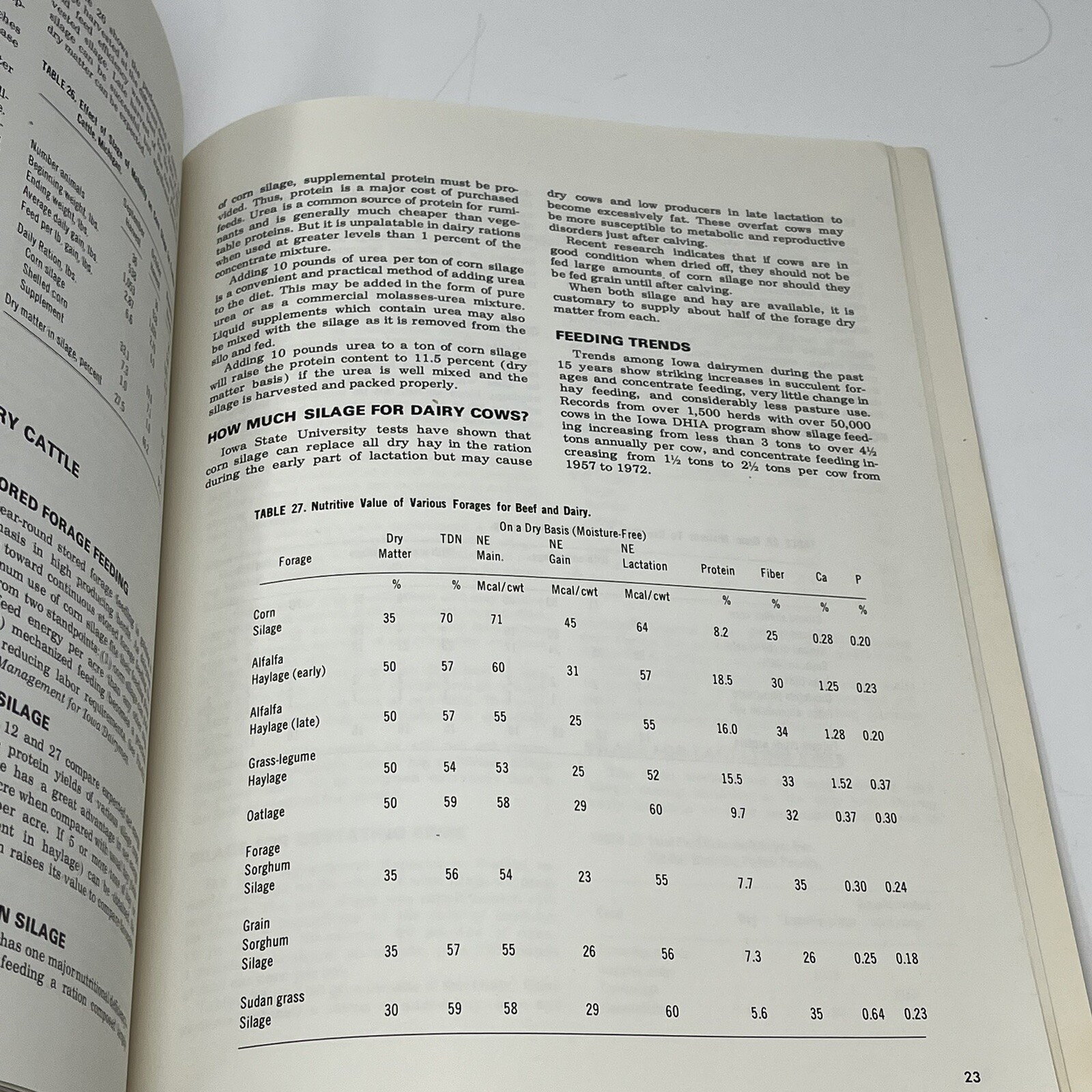 1972 Silage Production & Use Equipment Feeding Iowa State Informational Booklet