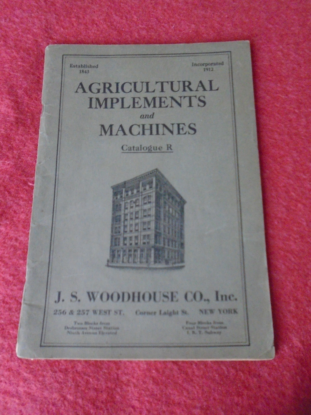 Scarce Vintage 1929 J S Woodhouse Agricultural Implements Machines Catalogue B