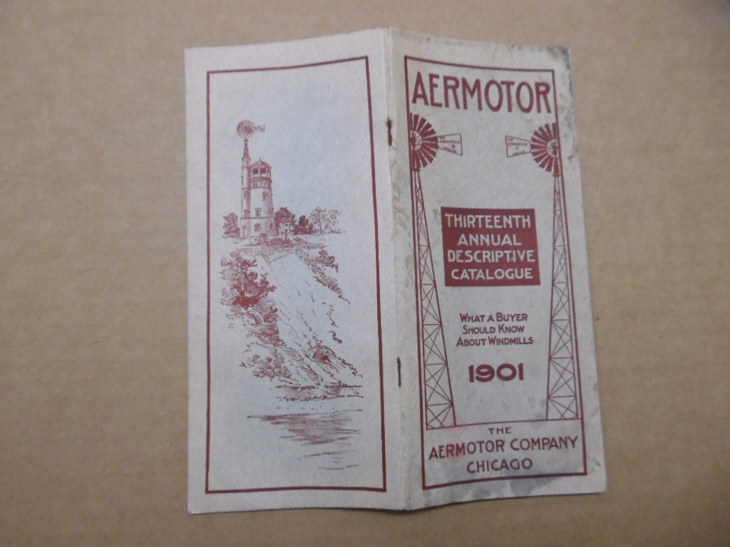 1901 AEROMOTOR Windmill Catalog Antique Original