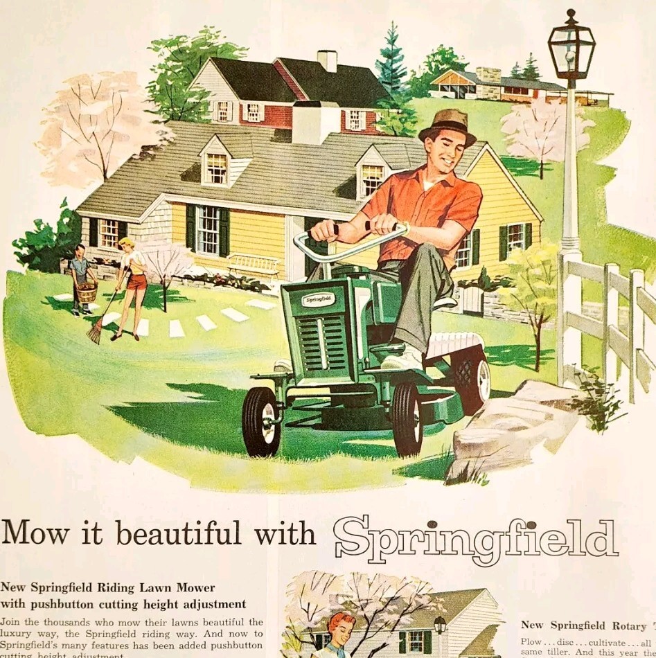 1958 Springfield Powered Lawn Garden Equipment Advertisement Agriculture DWII14