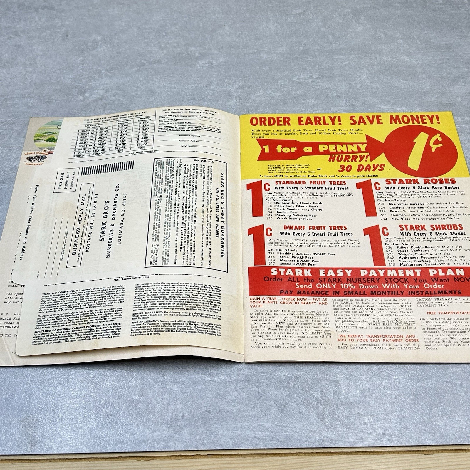 Vintage 1960s Stark Bros Nurseries Orchard Fruit Trees Catalog 150th Anniversary