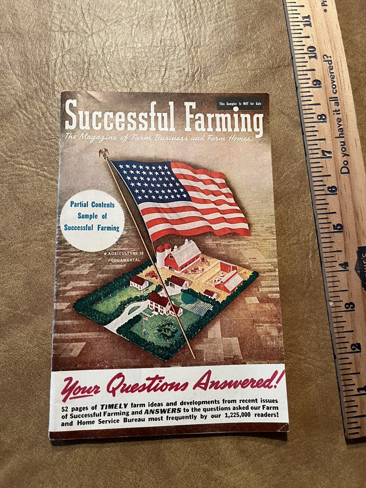 1943 SUCCESSFUL FARMING MAGAZINE « Sampler » SALESMAN SAMPLE