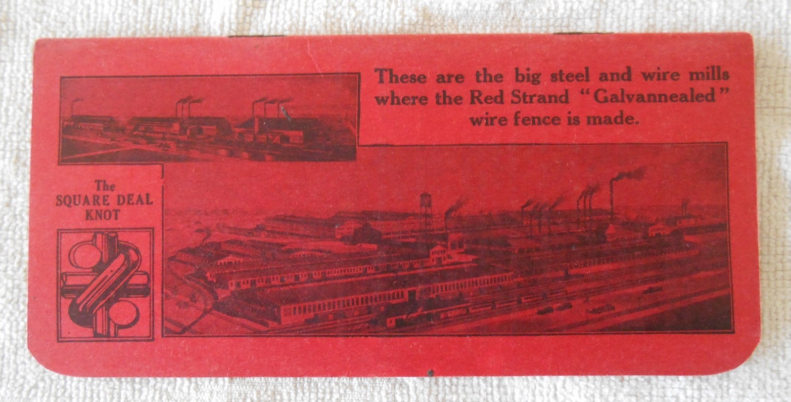 Monarch Red Strand Fence Advertising Keystone Steel & Wire Co. Peoria, Illinois