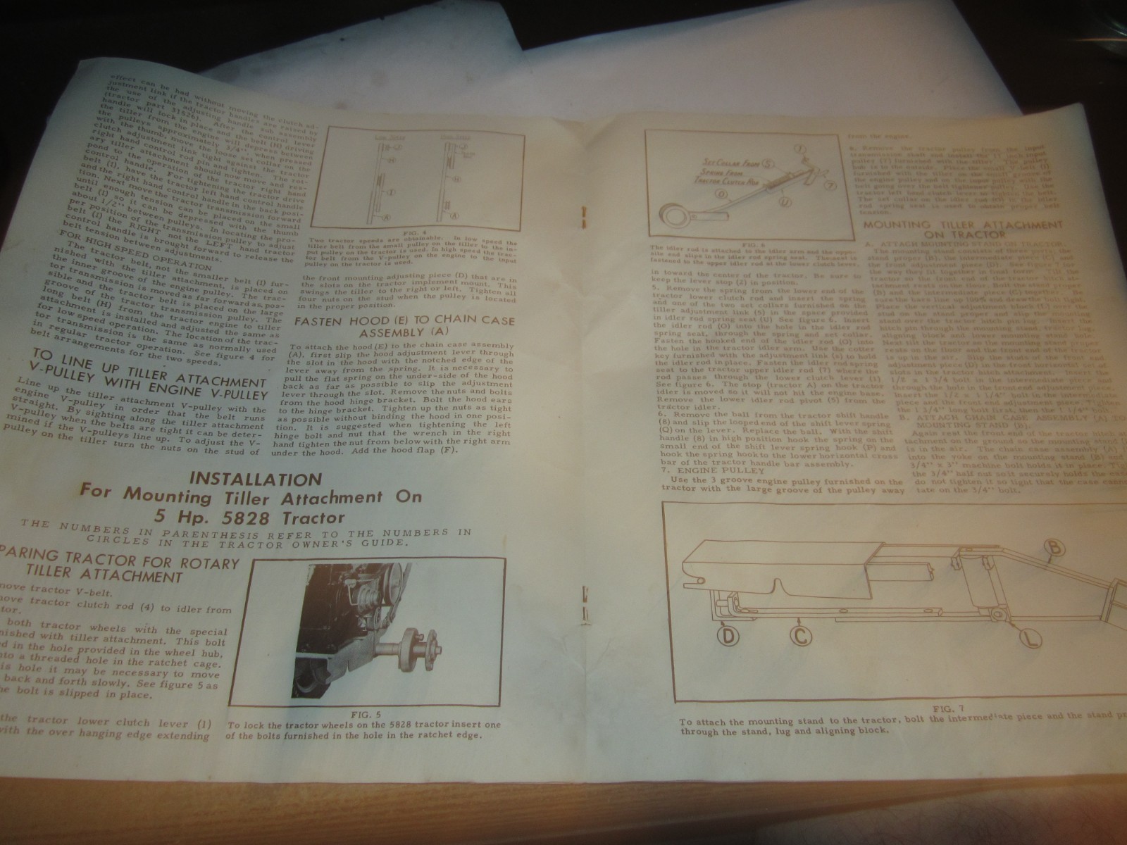 Vintage Wards ROTARY TILLER ATTACHMENTS Montgomery Ward Tractor Owner&rsquo;s Guide
