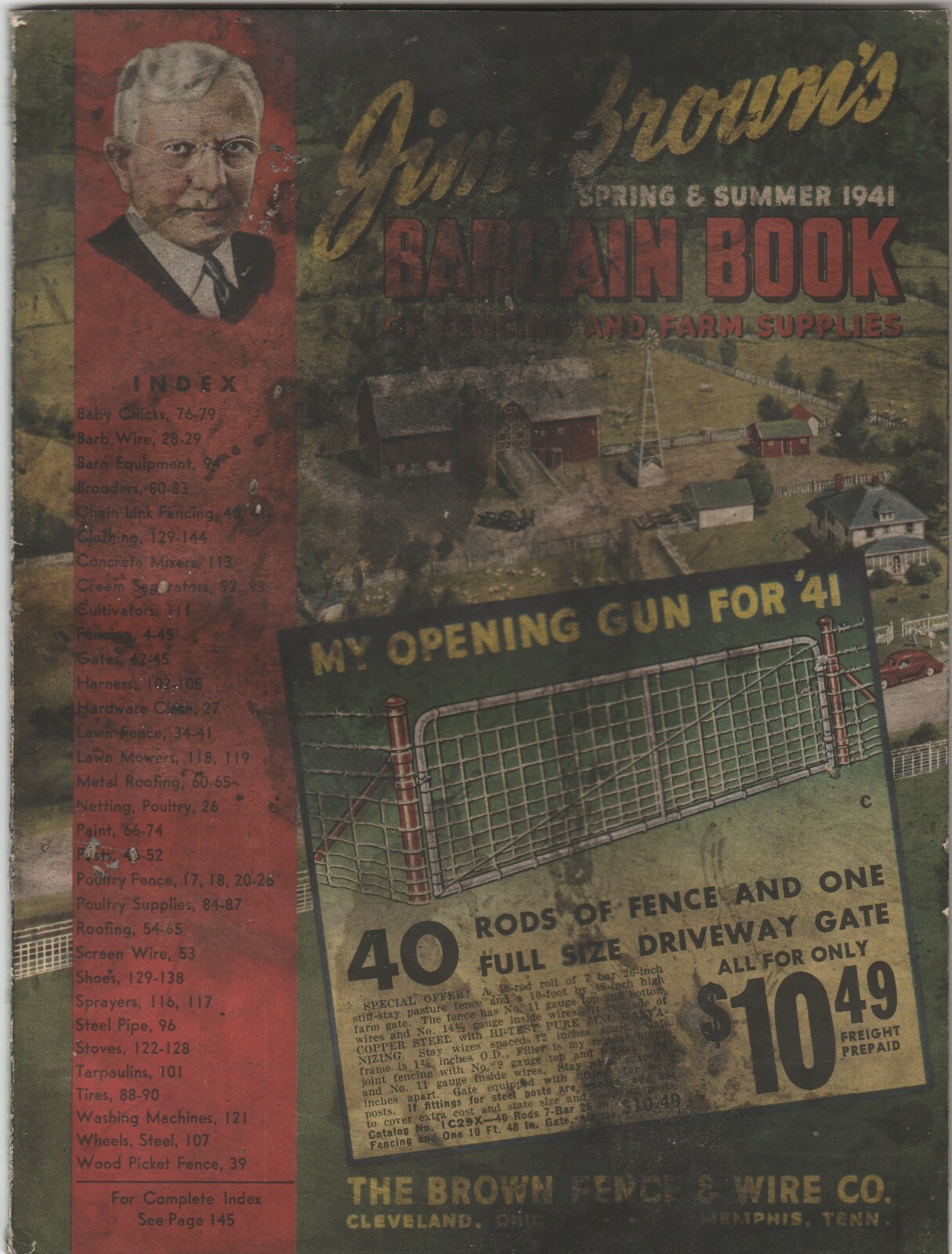 1941 Jim Brown&rsquo;s Bargain Book Fence and Farm Catalog