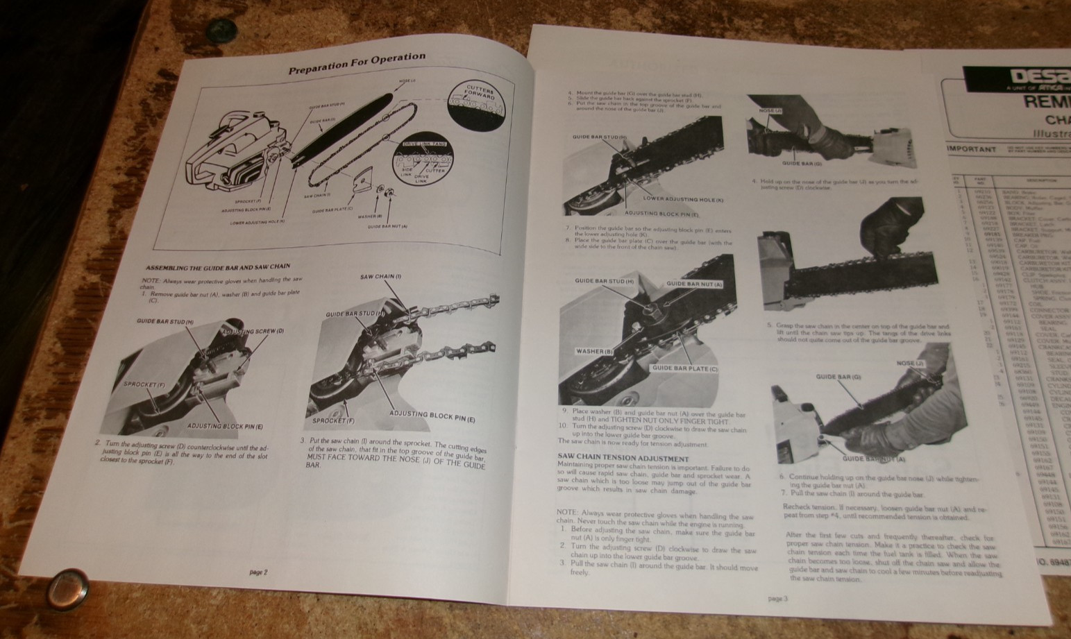 1977 remington mighty mite chain saw owners manual nice used