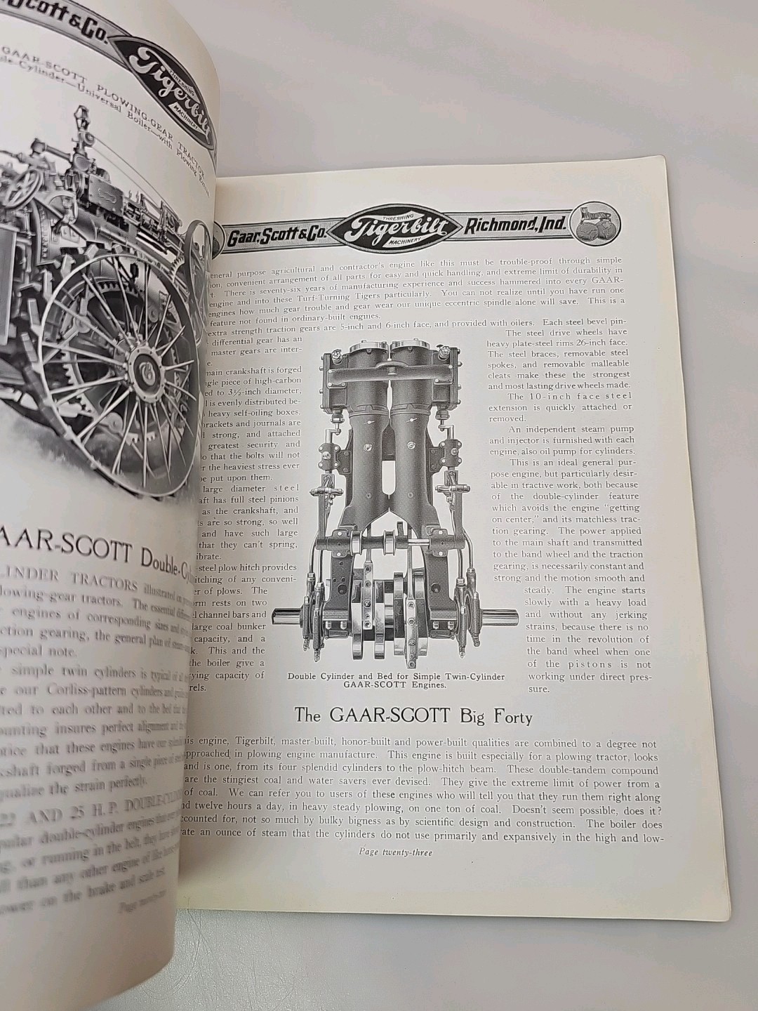 Gaar Scott Engine The Tiger Thresher Catalog Richmond INDIANA 1917