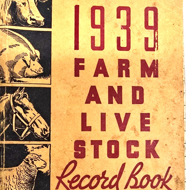 1939 Farm & Livestock Live Stock Record Book Building Lumber Co. Yreka Ca.