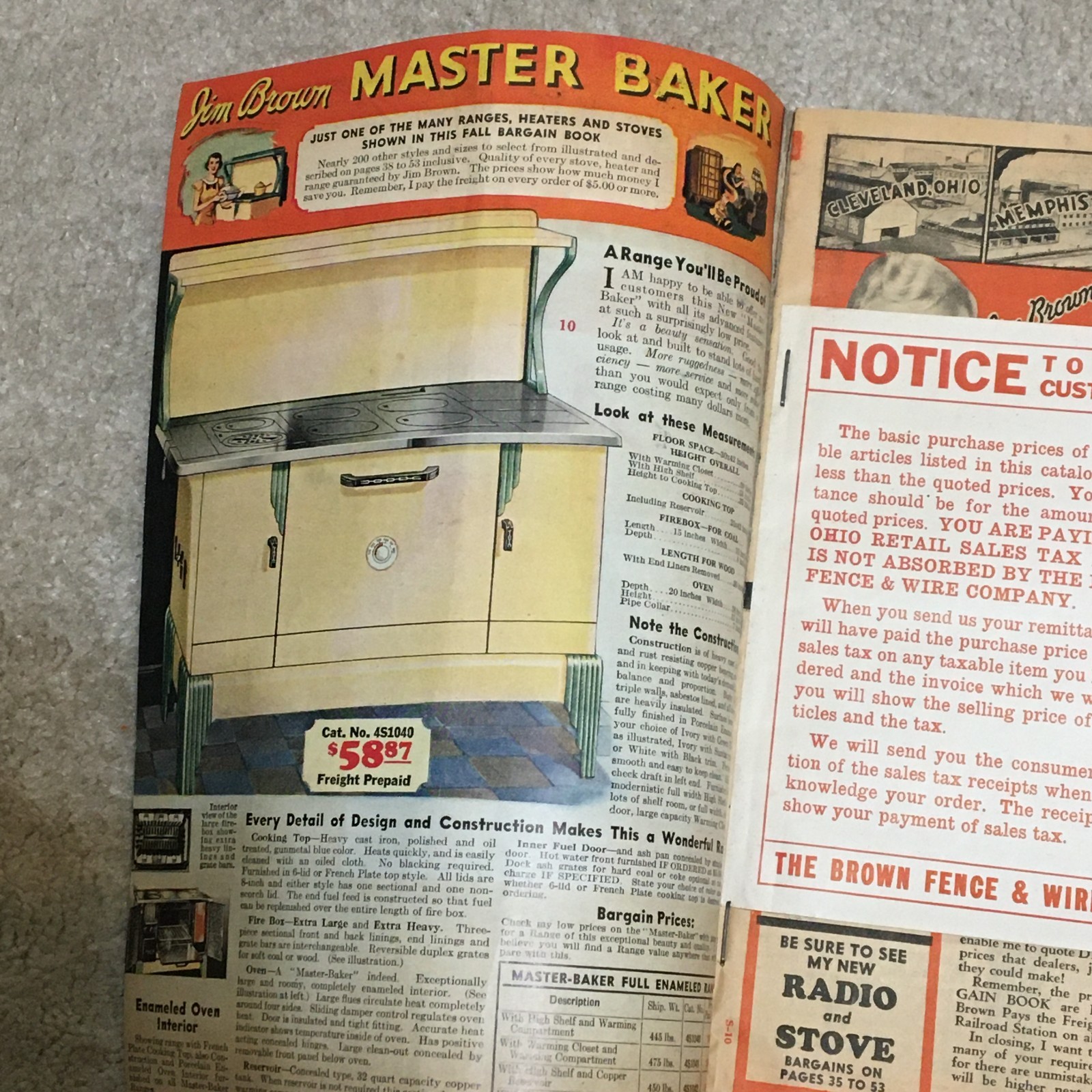 Vntg 1935 Jim Brown&rsquo;s Bargain Book Catalog, Tools Fence Heater Range Paint Roof