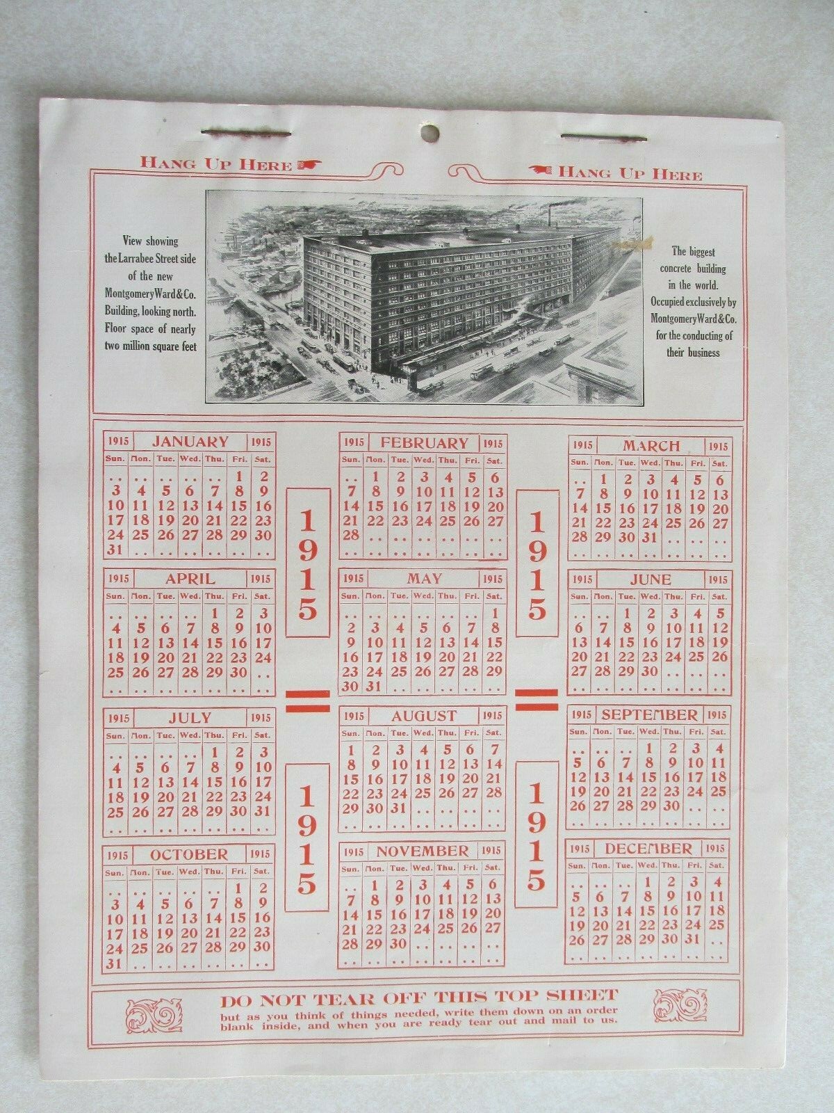 MBE25 Vintage 1915 Montgomery Ward & Co Catalog and order forms