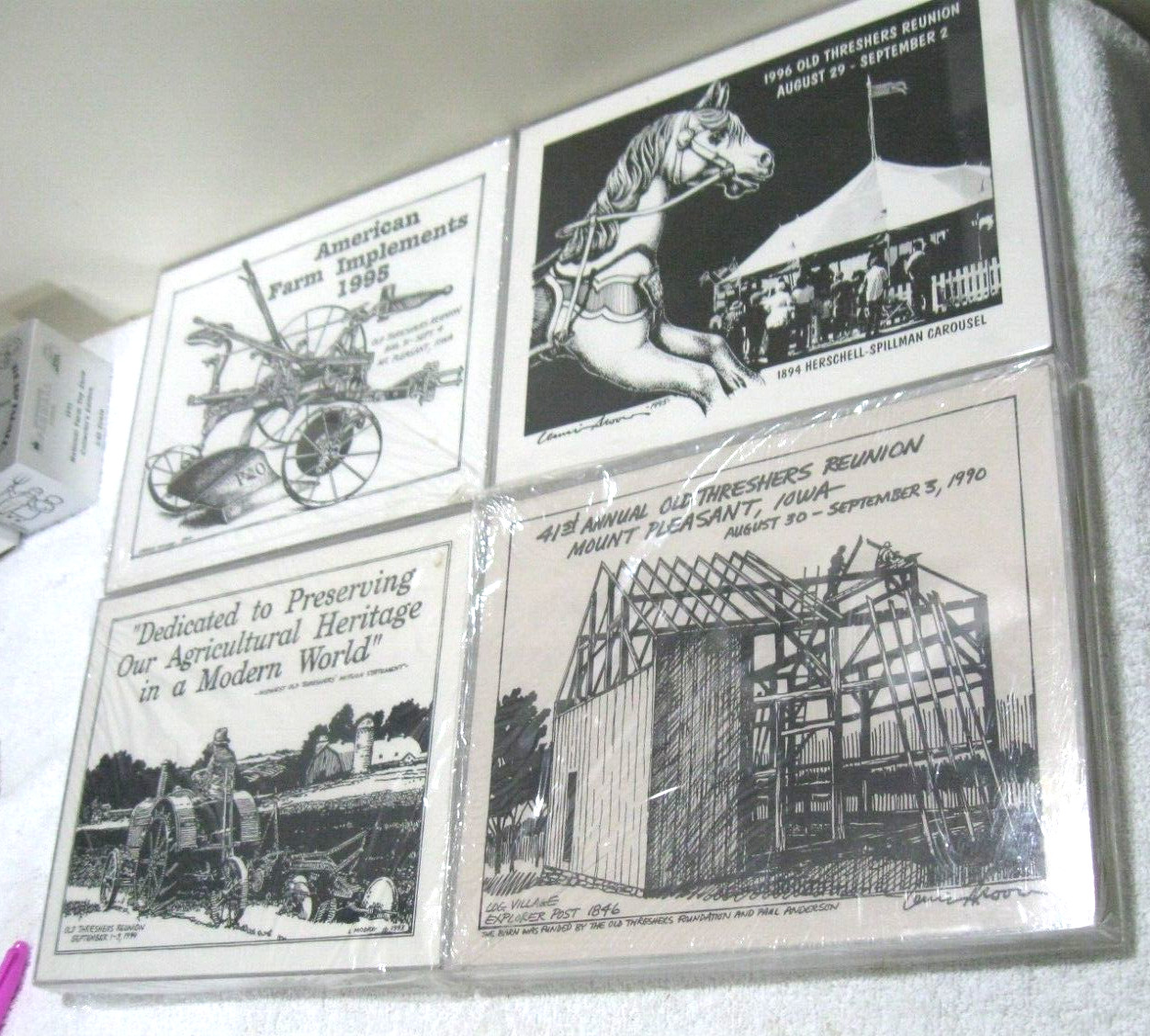10 VINTAGE 1989 – 1999 MOUNT PLEASANT THRESHERS REUNION SHOW PRINTS BY L MOORE
