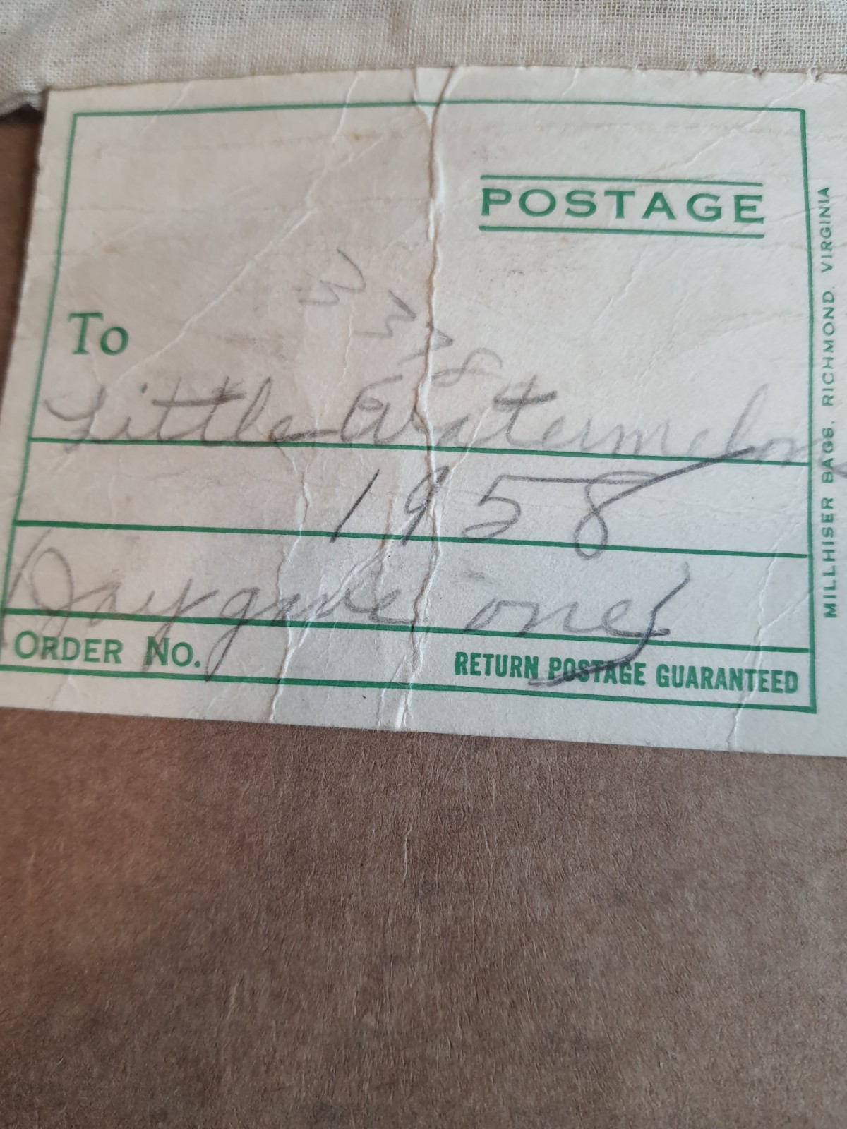 Vintage Cloth Mail bag, NH New Holland Machine Co, Lancaster Co, PA – VGC