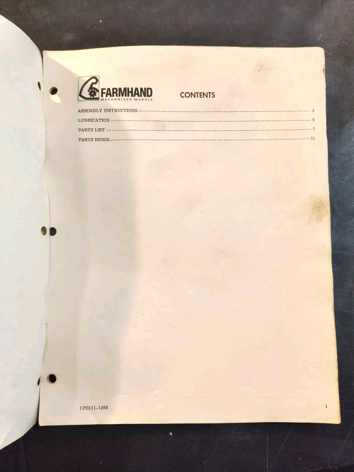 Vintage Farmland Equipment Operators Manual Parts Sales Brochure Lot Of 2