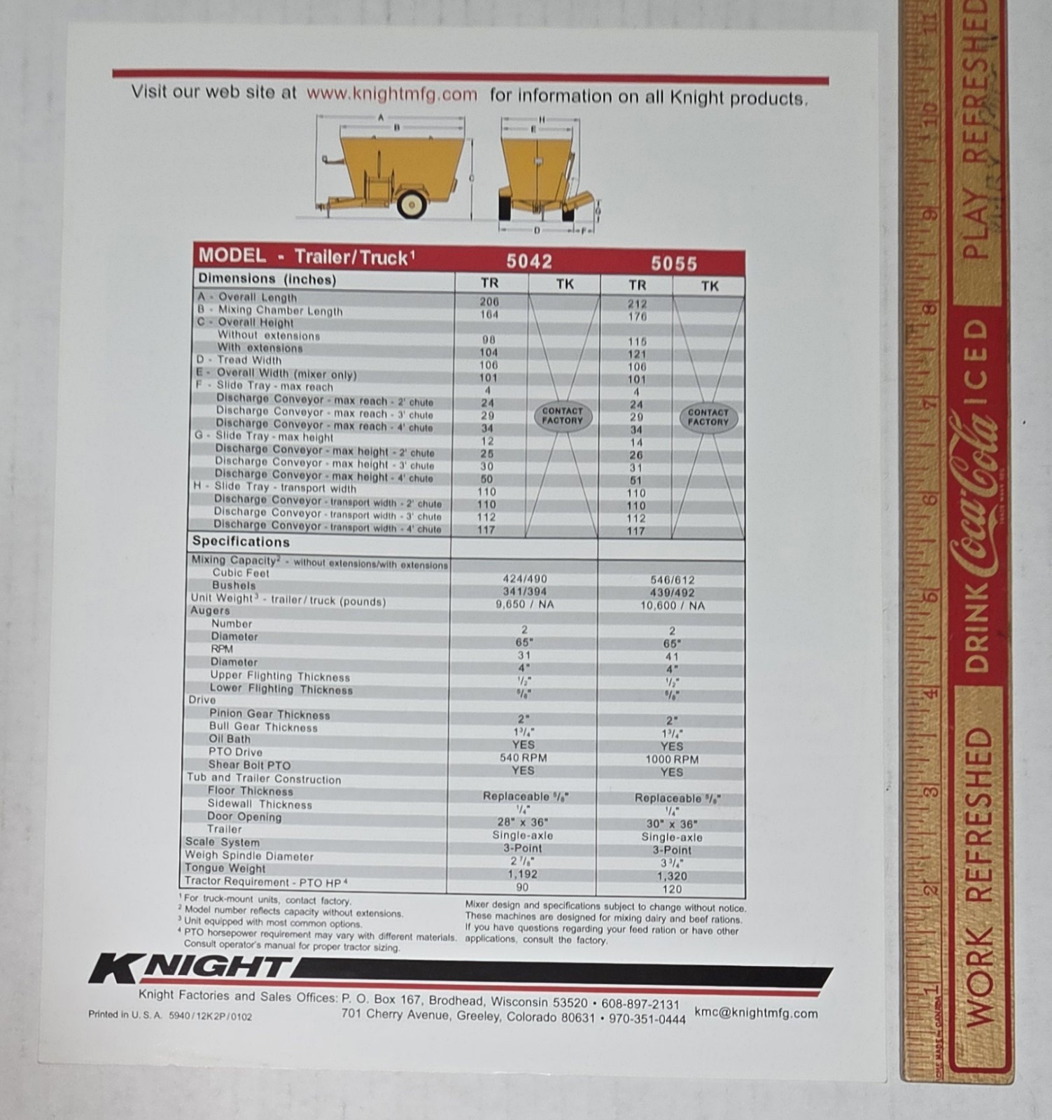 Knight Verti-Maxx Mixers Vintage Farm Agricultural Advertising Paper