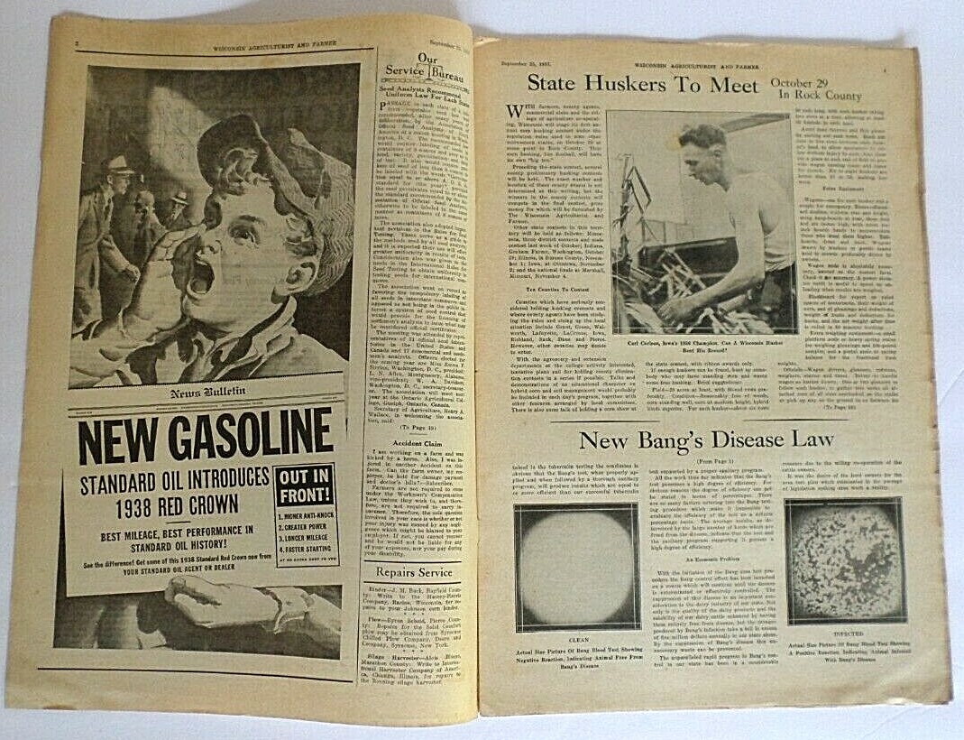 Vintage Wisconsin Agriculturist and Farmer Magazine July 3 & Sept 25, 1937 Issue