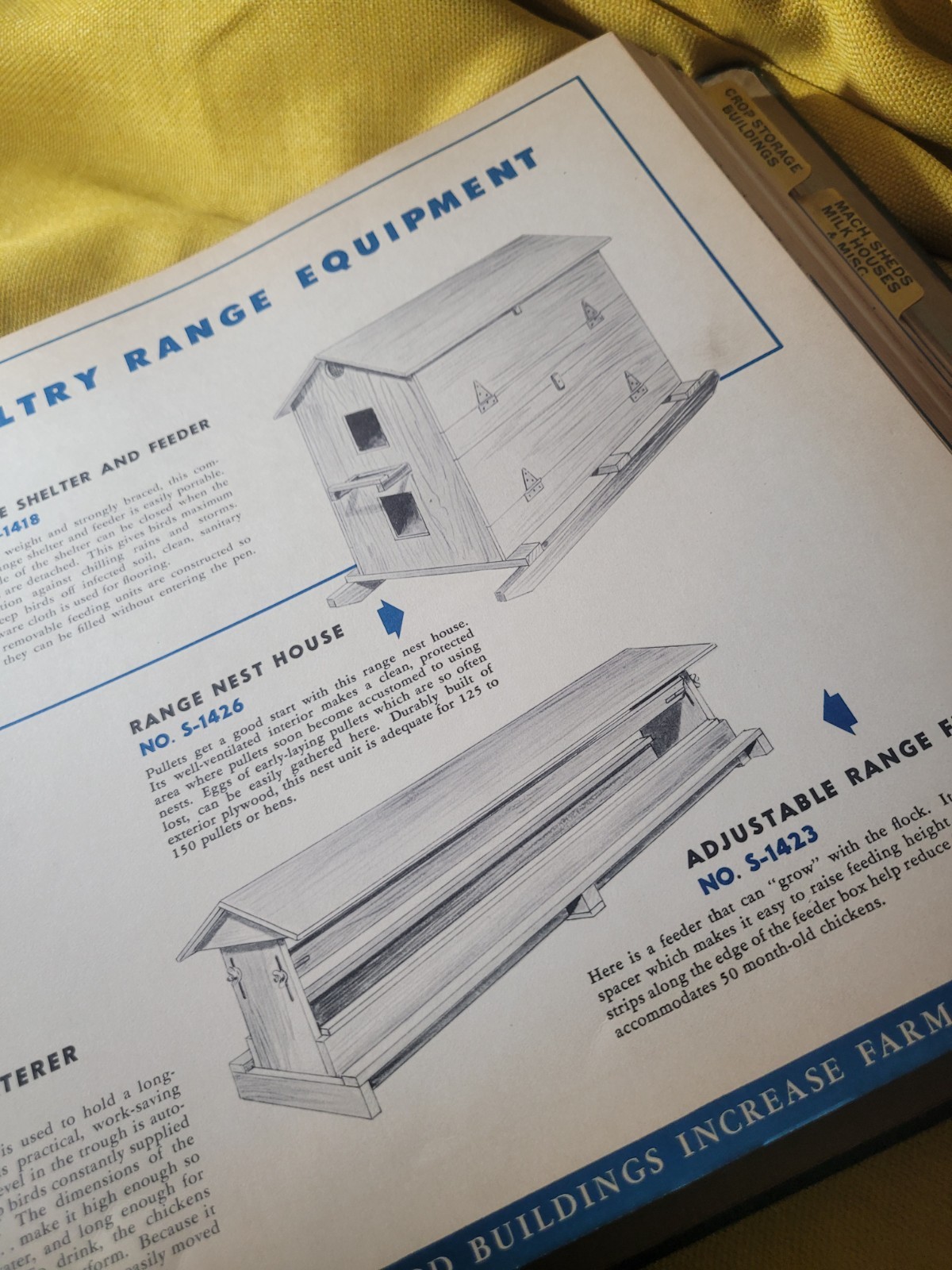Original WEYERHAEUSER 4 Square Farm Building Service Oblong Book Portfolio
