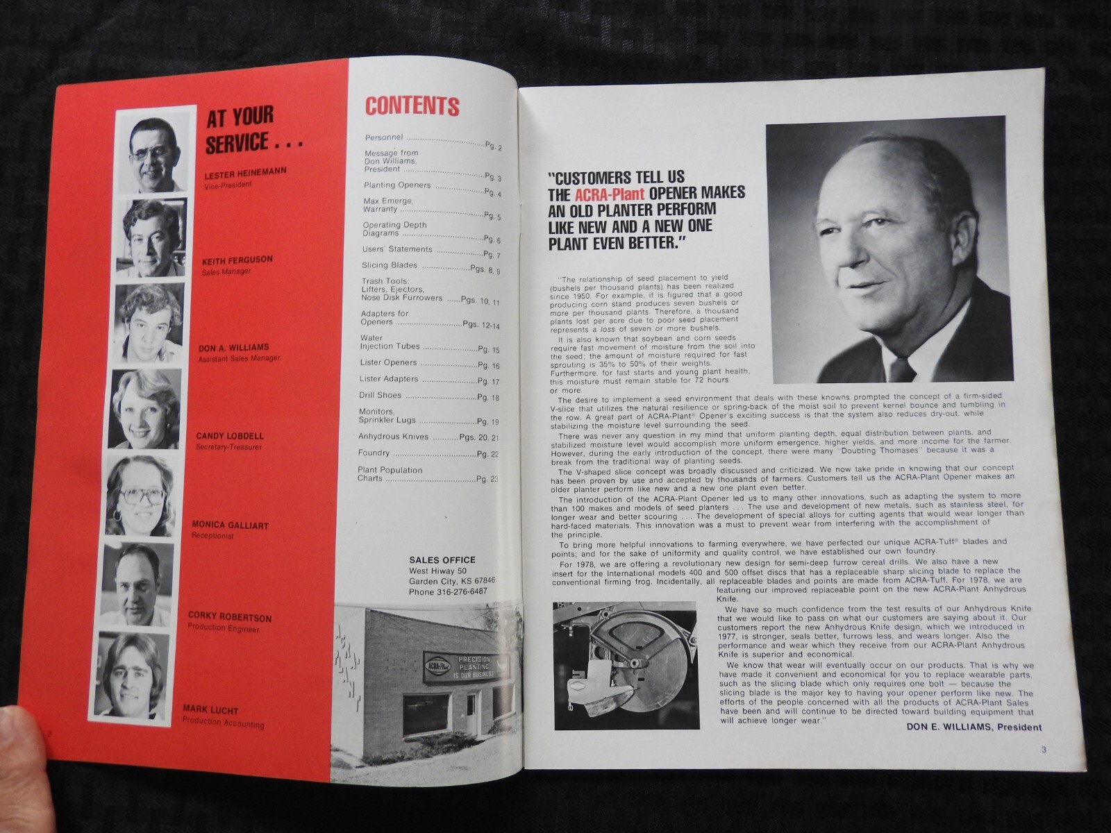 1978 Acra-Plant Sales Inc Garden City KS « PLANTER » CATALOG BROCHURE 23 pages VG