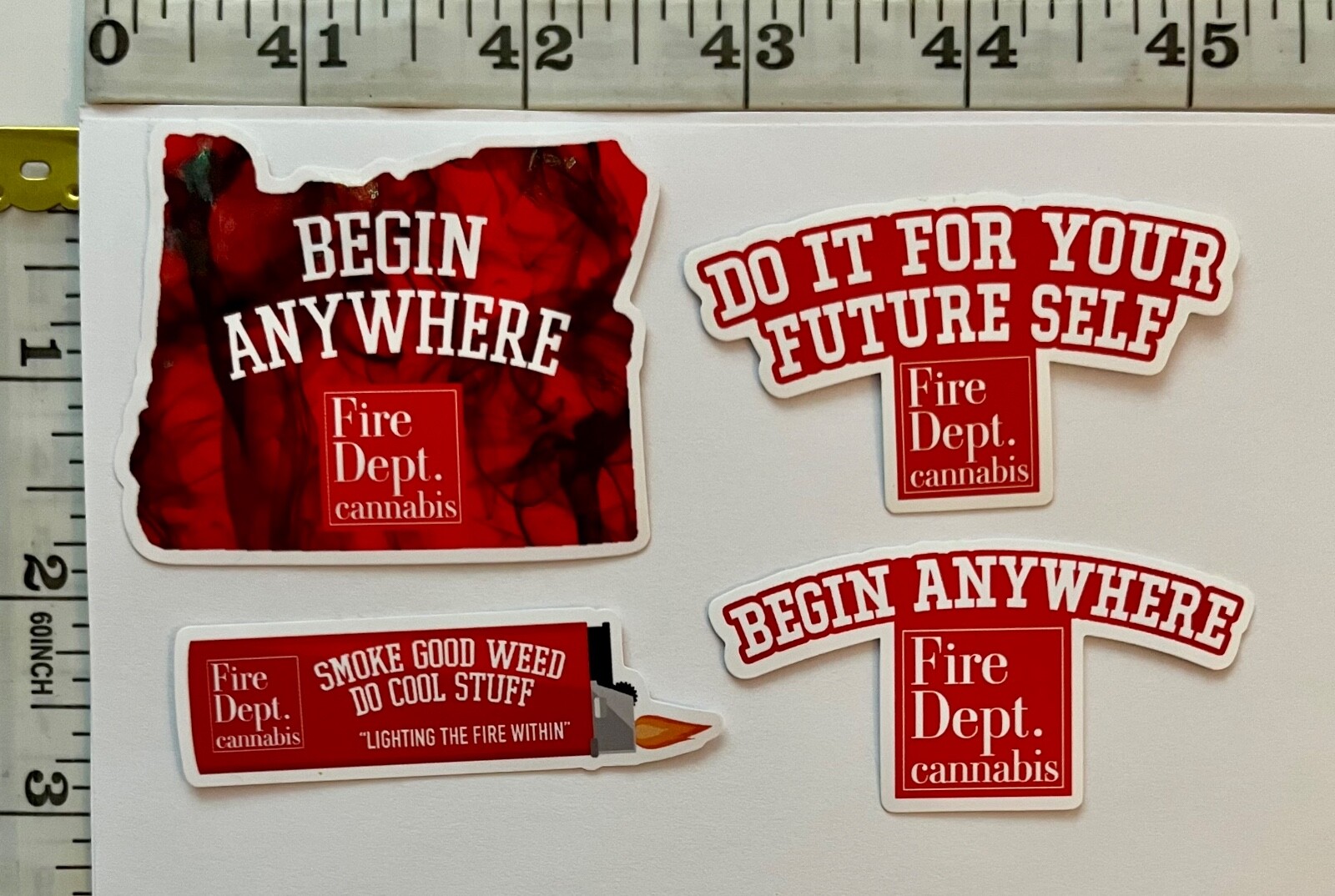 Fire Dept. Cannabis Sticker Sets – OREGON, USA Cannabis Industry Advertisement