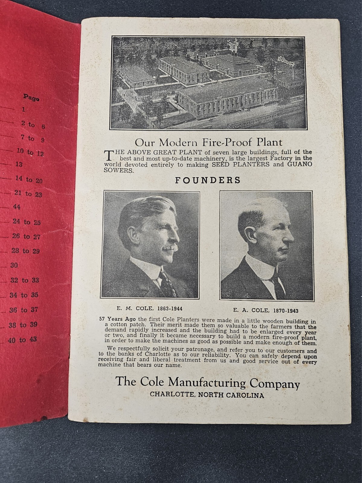 Vintage 1957-1958 Cataog Of Cole Cotton Planters, Etc By Cole Manufacturing Co