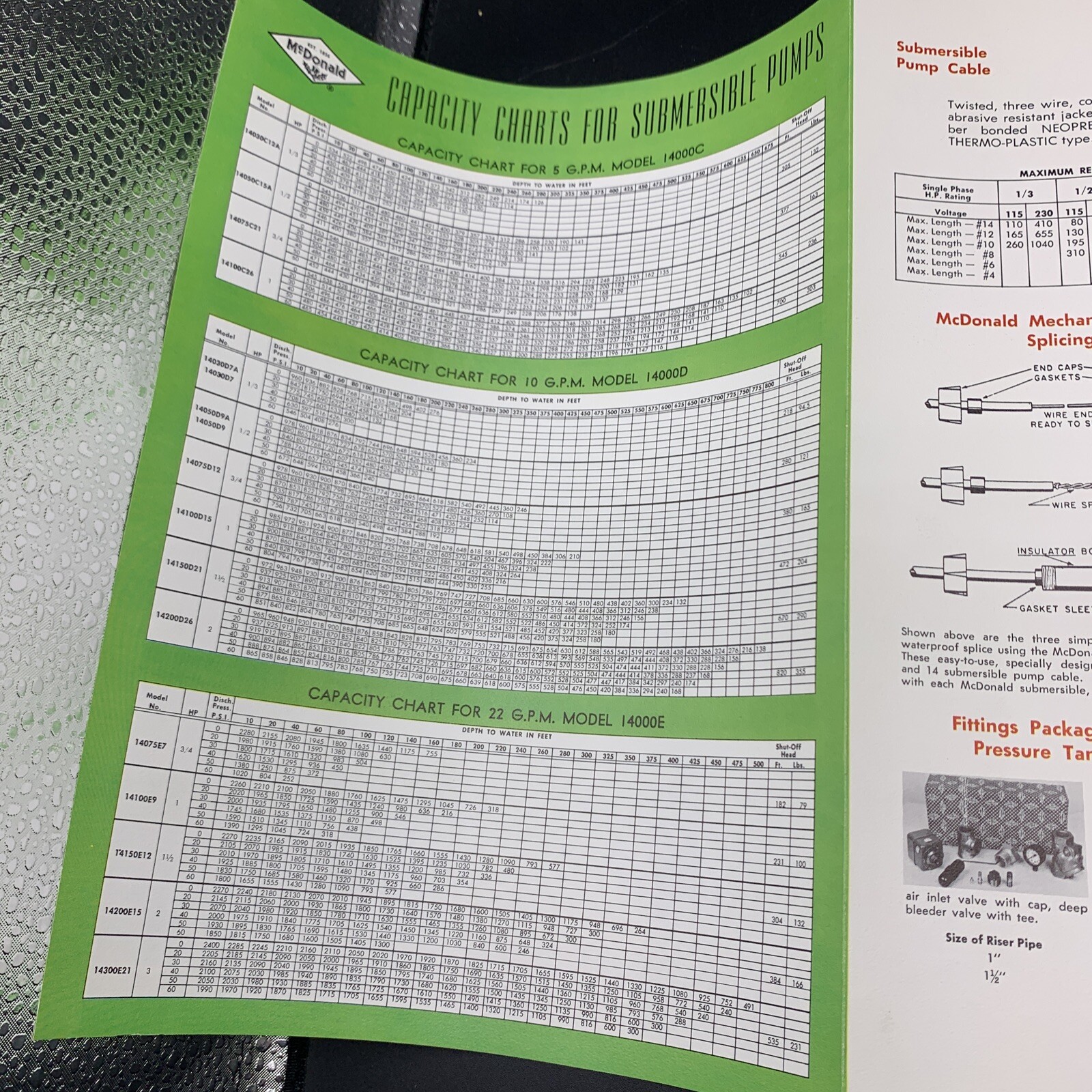 Vintage A.Y. McDonald Mfg Submersible WINDMILL Pumps Sales Brochure-Full Color