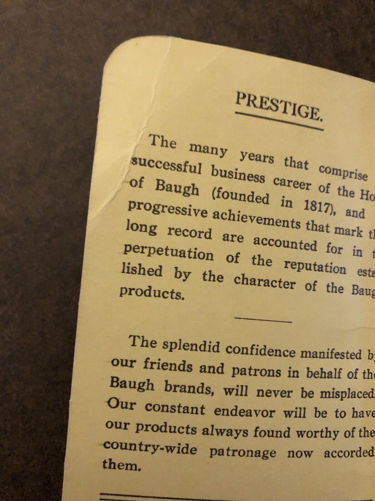 Vtg Baugh&rsquo;s Fertilizer Advertising pocket notebook Paper Animal Bone Manures
