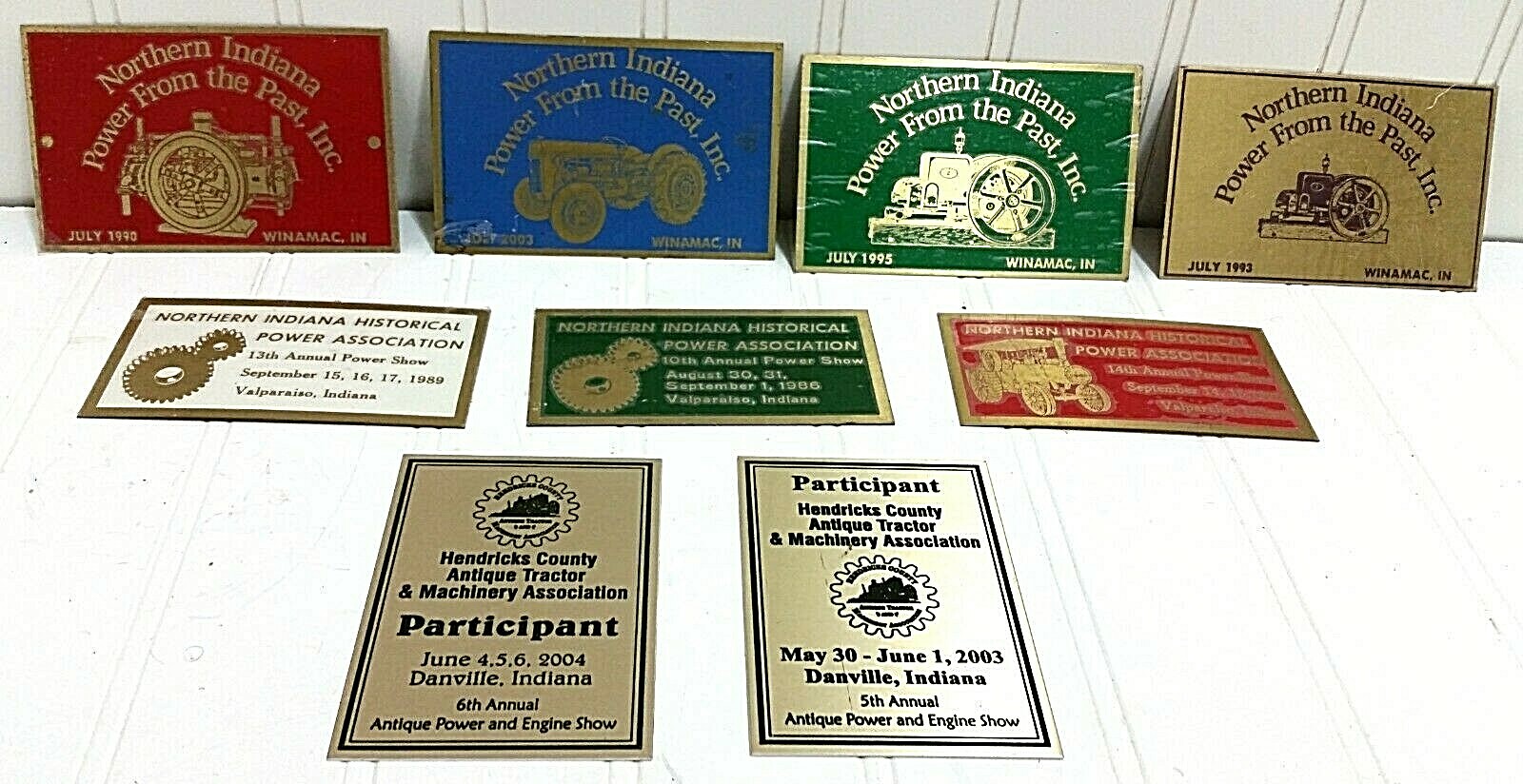 Power & Antique Engine Show EXHIBITOR PLAQUE Lot Exibits Tractor Machinery Brass