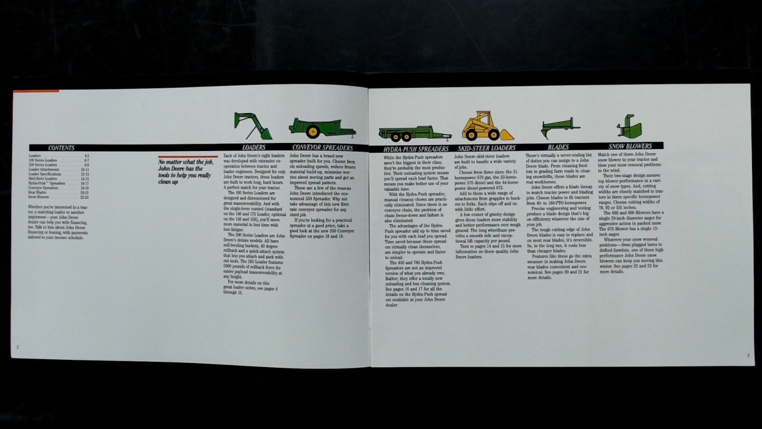 John Deere The Cleanup Crew Agriculture Brochure Loaders Spreaders