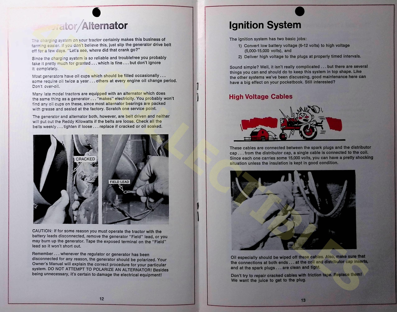 Vintage Farm Brochure Champion Spark Plugs Tractor Tips 1960s